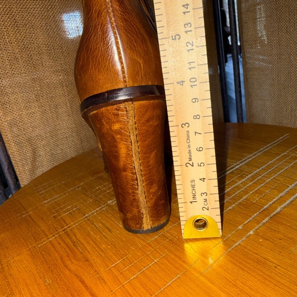 Frye Sylvia Piping Bootie Boots Soft Vintage Leather & Double Side Zipper Sz 8.5 - Picture 12 of 12